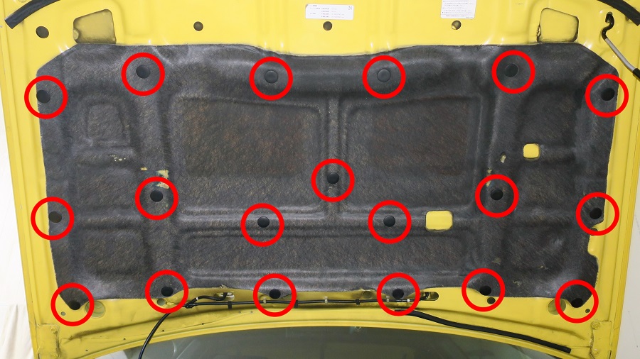 z32ボンネットフードインシュレーター及びフードシール類の交換