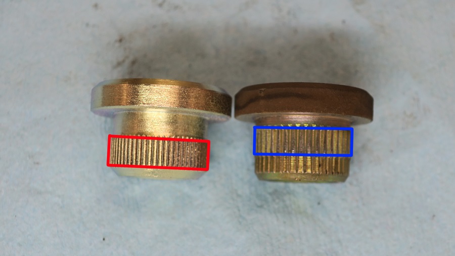 z32 er34フロントキャリパーのオーバーホール、ナット打ち替え、流用