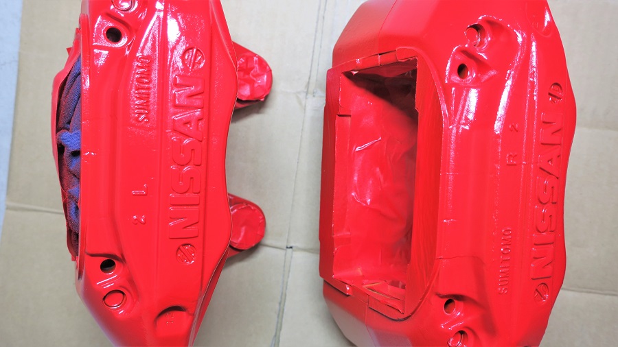 z32 er34フロントキャリパーのオーバーホール、ナット打ち替え、流用